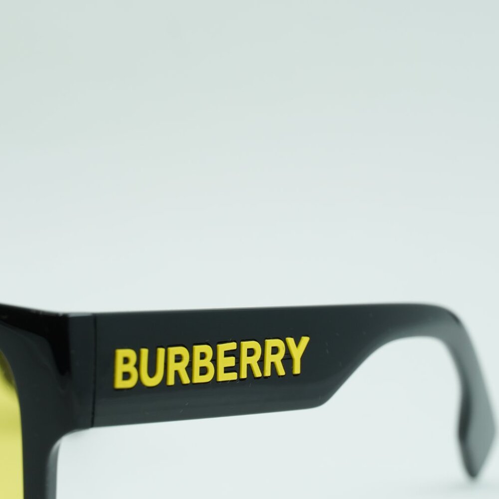 Burberry BE4358 300185 Square Sunglasses - Black/Yellow - Picture 4 of 11
